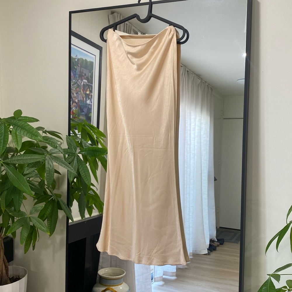 BILLIE The Label Midi Satin Skirt size 2